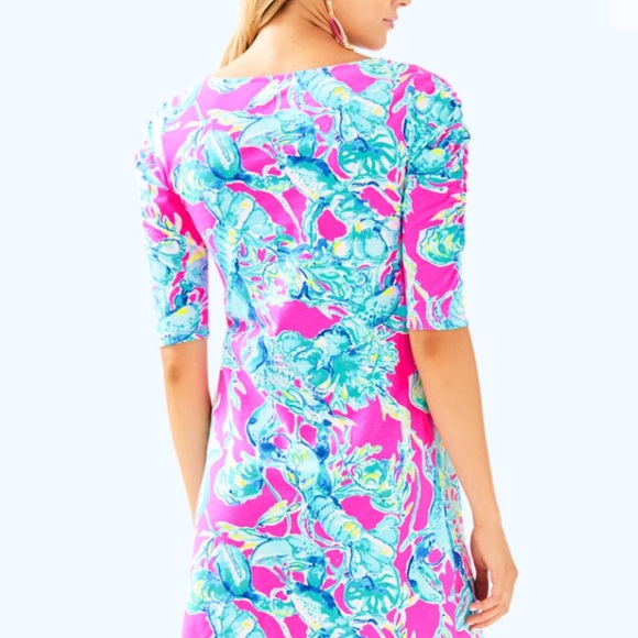 Lajolla dress. Print Raz Berry Lobsters in Love - Picture 2 of 8